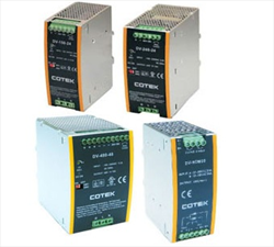 Enclosed Single Output DIN Rail Switching Power Supply with PFC Cotek Series DV Kepco power